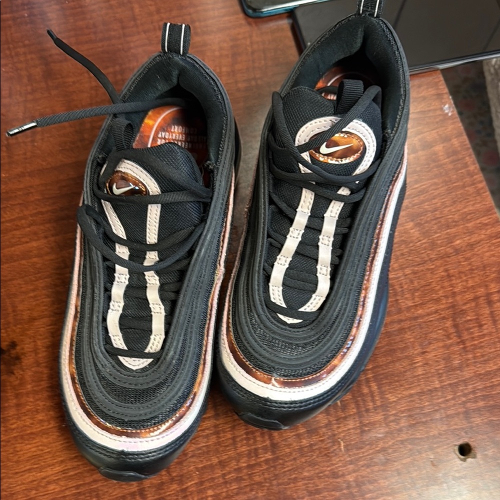 Nike Black and Brown Sneakers with Air Cushioning